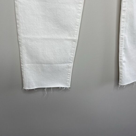 MADEWELL Jeans Women 25 The '90s Straight Crop Ivory NEW Raw Hem NQ179 - Picture 6 of 13